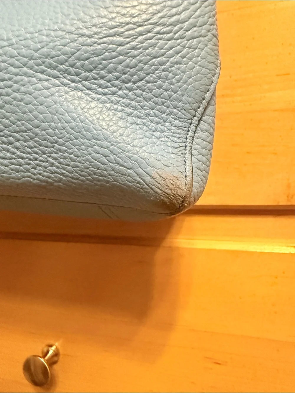 kate spade Sky Blue Leather Shoulder Bag with Tassel